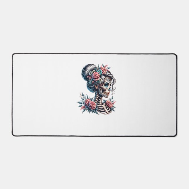 Crâne de femme Dia De Los Muertos squelette (Recto)