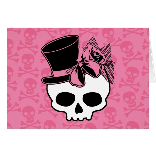 Crâne de fille avec Casquette et cou rose (Devant horizontal)