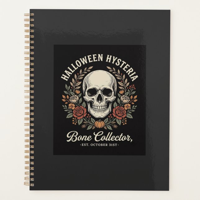Crâne de Halloween Fleur Bone Collector Design_1 (Devant)