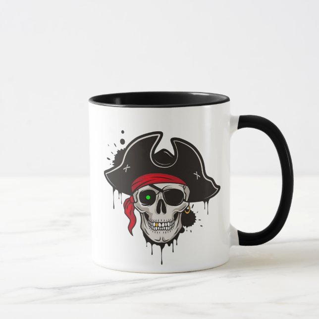 Crâne de Mug Pirate Café (Droite)