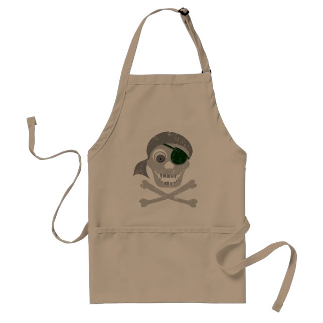 Crâne de pirate et tabliers d'os croisés (Devant)