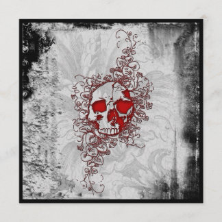 Crâne de sang Goth Grunge Invitation