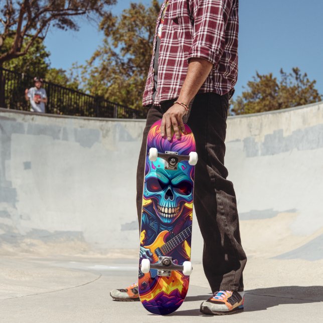 Crâne de skateboard punk rock (Extérieur 2)