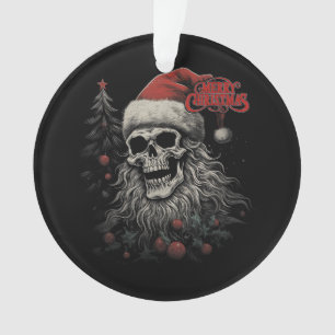 Crâne de squelette Noël joyeux drôle Santa apparié
