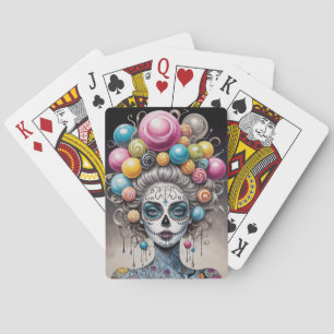 Crâne de sucre classique cartes de jeu
