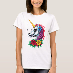 Crâne de sucre de licorne Art mexicain, T-Shirt de