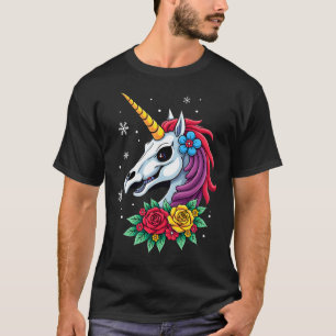 Crâne de sucre de licorne Art mexicain, T-Shirt de