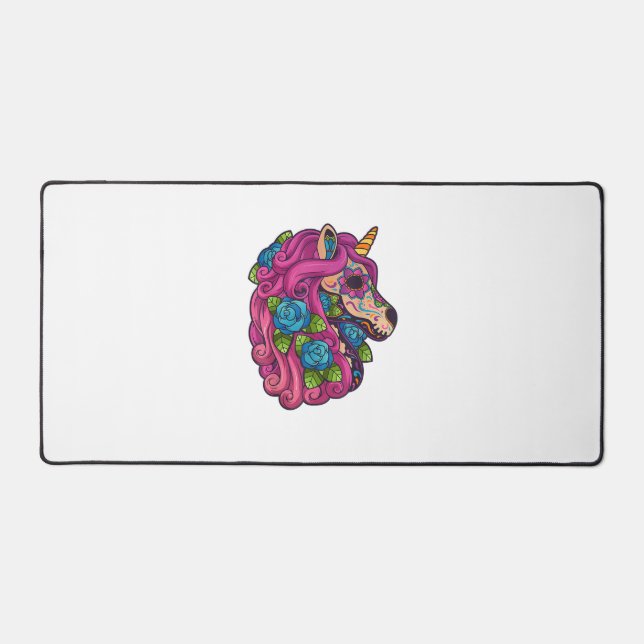 Crâne de sucre de licorne Mexique Calavera Dia De  (Recto)
