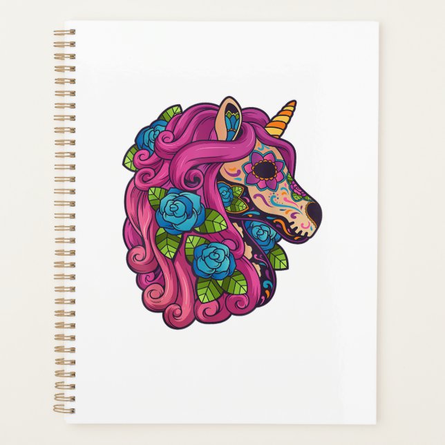Crâne de sucre de licorne Mexique Calavera Dia De  (Devant)