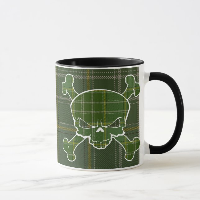 Crâne de tartan de Currie aucune tasse de bannière (Droite)