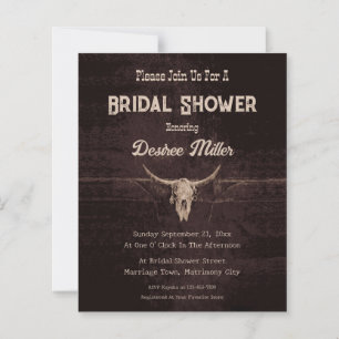 Crâne de taureau marron rustique western country b