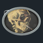Crâne de Van Gogh avec la boucle de ceinture<br><div class="desc">Crâne de Van Gogh avec la boucle de ceinture brûlante de cigarette. Peinture à l'huile sur la toile à partir de 1885. Le crâne avec la cigarette brûlante indique le sens de l'humour de Van Gogh et le sens du macabre. Quelque chose d'une singularité dans le sien a identifié l'oeuvre,...</div>