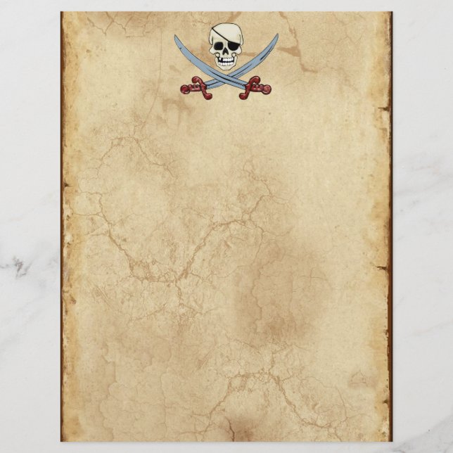 Crâne déplaisant de pirate et lunettes croisées (Devant)