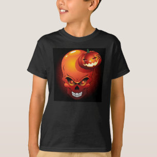 Crâne d'Halloween et T-shirt Citrouille