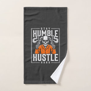 Crâne d'Halloween Reste Humble Travaille Dur