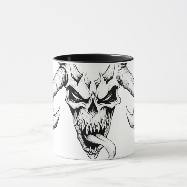 Crâne divin de la mort Mug blanche (Centre)
