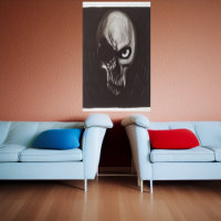 Crâne du mal pur | AI Art Poster