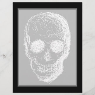 Crâne, en blanc.