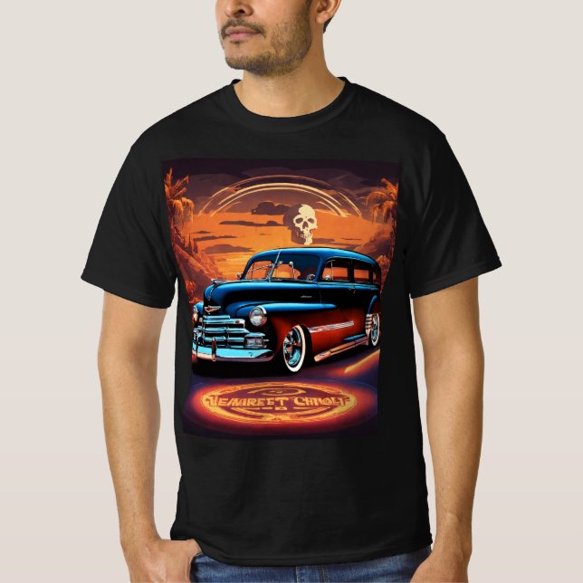 Crâne et acier : 1947 Chevrolet Fleetmaster tshirt (Devant)