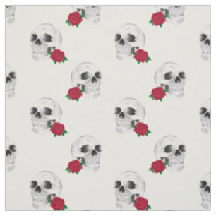 Crâne et tissu rose
