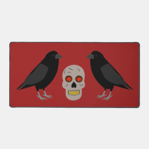 Crâne gothique et ravens du gardien Halloween