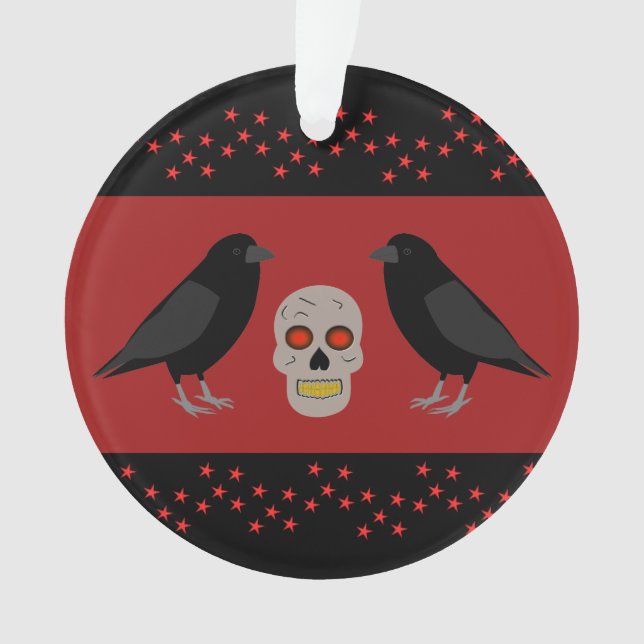 Crâne gothique et ravens du gardien Halloween (devant)