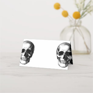 Crâne gothique Halloween Mariage Cartes de place