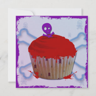 Crâne Grunge Cupcake Cartes pour notes