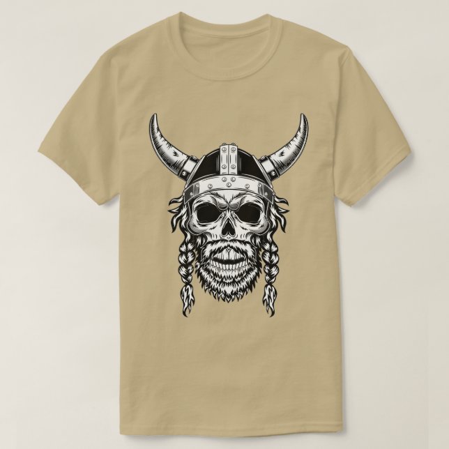 Crâne guerrier viking Classique TShirt (Design devant)
