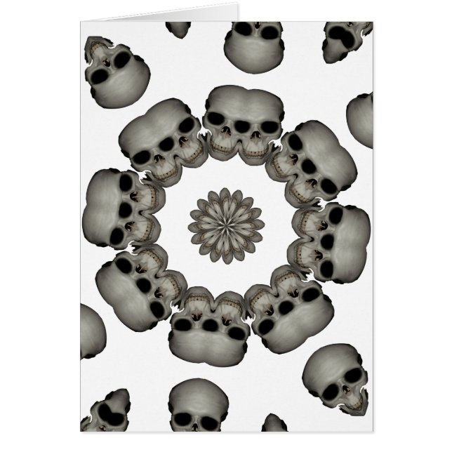 Crâne Humain Effrayant Mandala (Devant)
