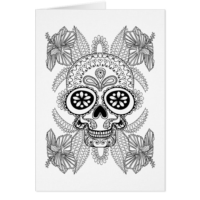 Crâne inspiré en fleurs (Devant)