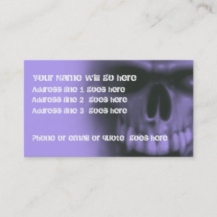 Crâne mauvais de Goth sur le carte de visite