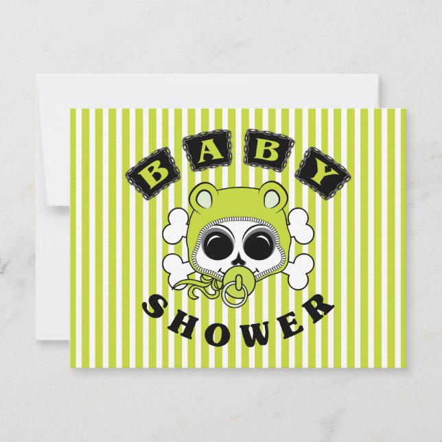 Crâne mignon pour bébé - Vert citron (Devant)
