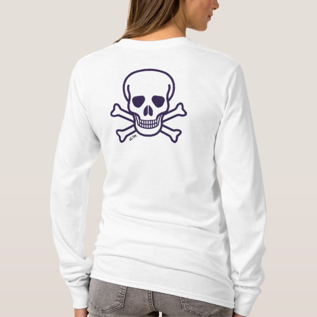 Crâne n Bones femmes à manches longues T-shirt dos (Dos)