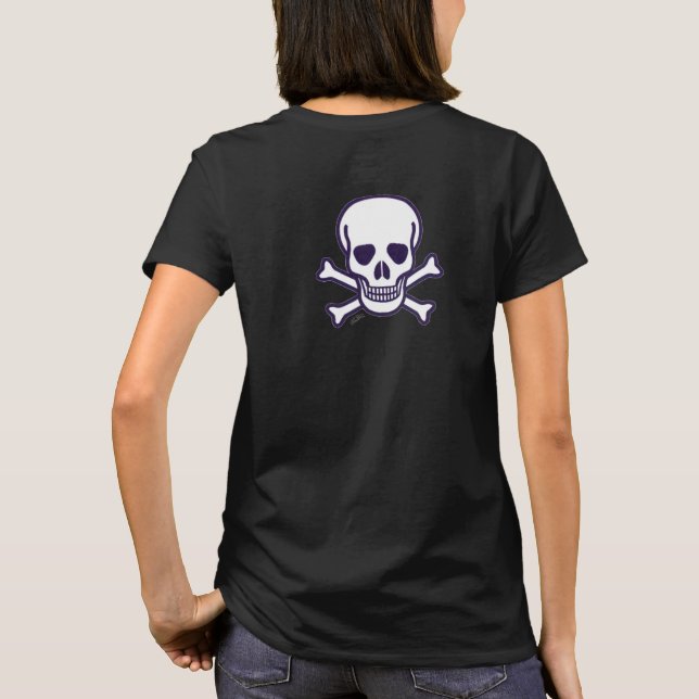 Crâne n Bones femmes noir T-shirt dos (Dos)