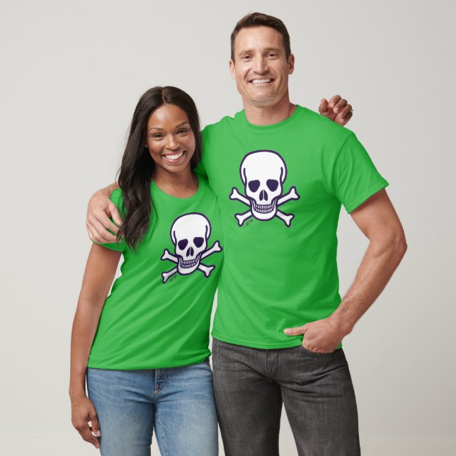 Crâne n Bones femmes T-shirt vert (Unisexe)