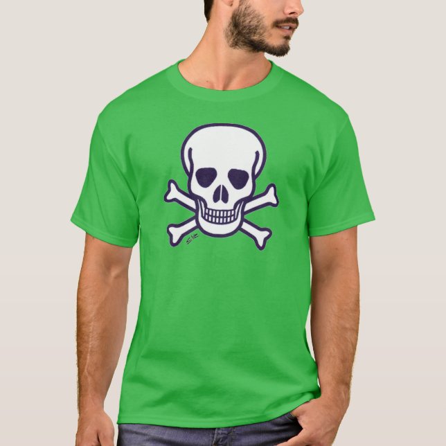 Crâne n os hommes vert T-shirt (Devant)