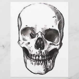 Crâne noir et blanc
