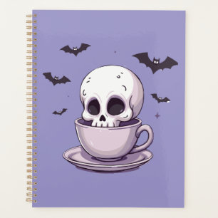 Crâne Pastel Goth dans une tasse à thé