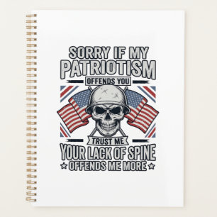 Crâne Patriotique Gravure Vintage Citation Vecteur