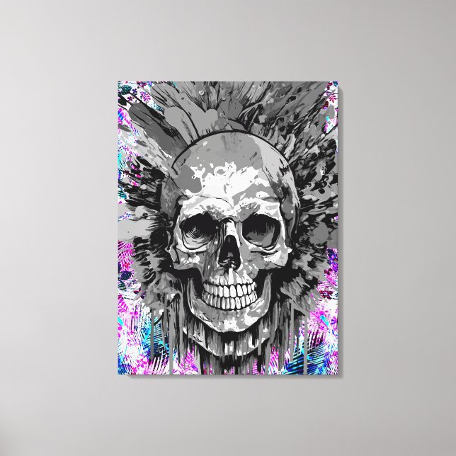 Crâne pirate - toile crâne colorée Imprimer (Recto)