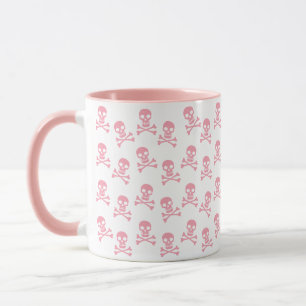 Crâne Rose Cute Et Motif Crossbones Mug