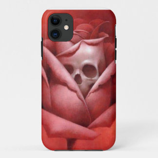 crâne rose sur le coque iphone