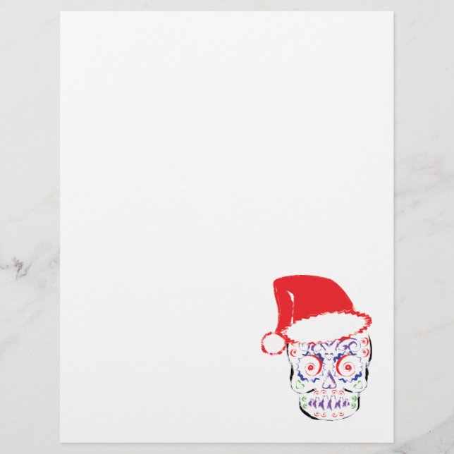 Crâne sucre Père Noël (Devant)