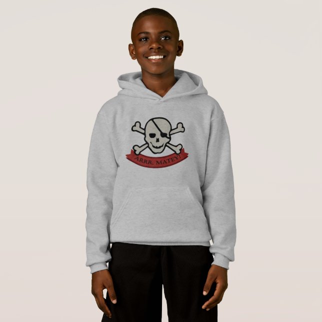 Crâne - Sweat - shirt à capuche de basculement pou (Devant entier)