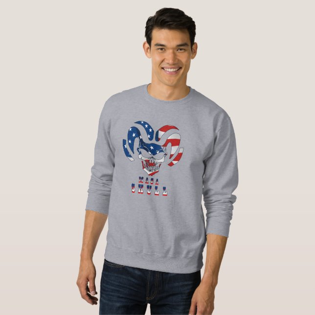 Crâne Ultra Maga | Sweatshirt masculin (Devant entier)