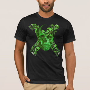 Crâne vert - Crâne drôle #3 T-shirt