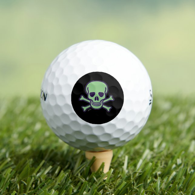 Crâne vert noir Srixon Soft Feel balles de golf 12 (T-shirt Insitu)