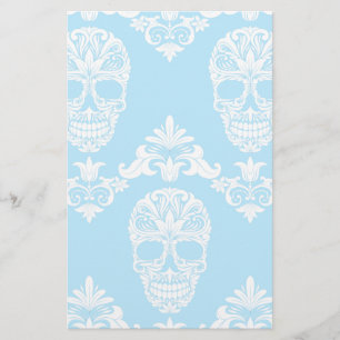 crâne victorien bleu