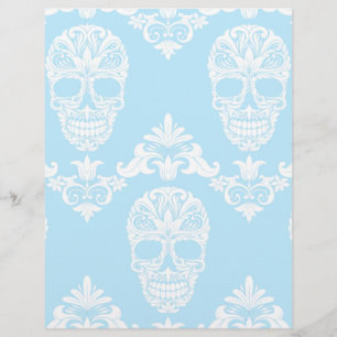 crâne victorien bleu